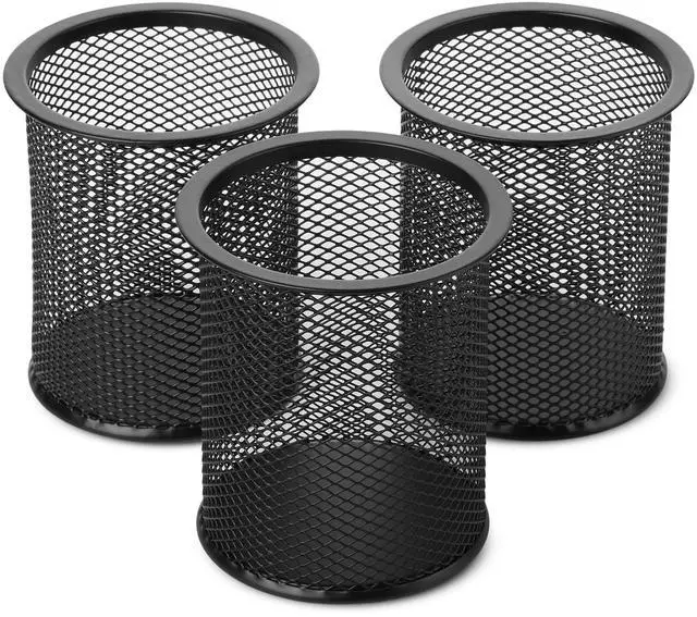 Main image of Mesh Pen Holder, 3pcs, Pen Holder, Pencil Cup Holder