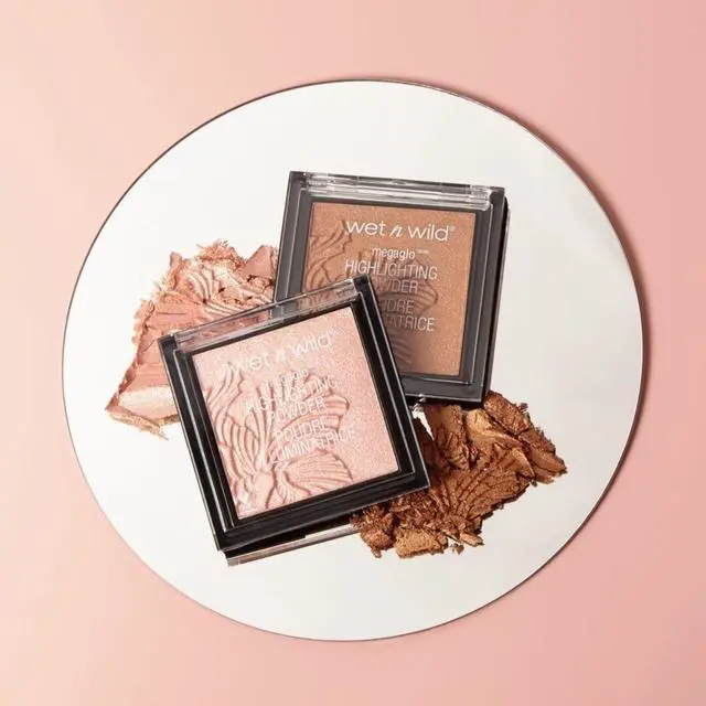 Alt view image 5 of 7 - MegaGlo Highlighting Powder, Highlighter Makeup, Shimmer Glow, Pink Rose Gold Blossom Glow