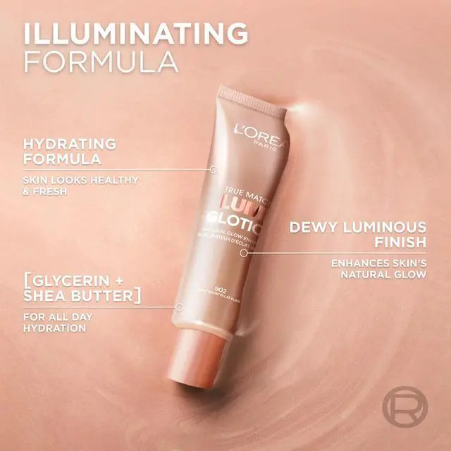 Alt view image 5 of 7 - Makeup True Match Lumi Glotion, Natural Glow Enhancer, Illuminator Highlighter, Bronzing Drops For a Sun-Kissed Glow For Face and Body, 902 Light, 1.35 fl oz