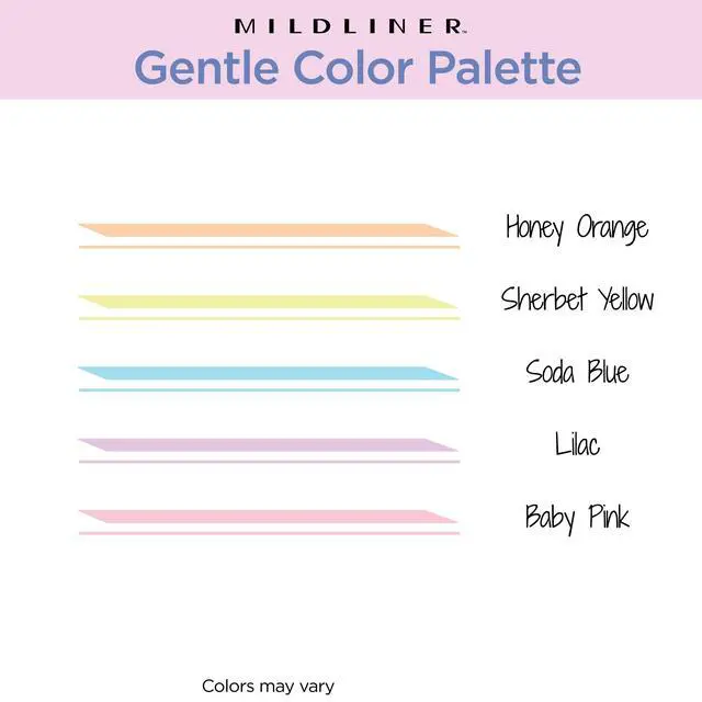 Alt view image 3 of 7 - Mildliner Dual-Tip Highlighter Set, Broad and Fine Point Tips, No Bleed, Ideal for Bible Highlighting, Journaling, School and Office Supplies, Assorted Gentle Ink Colors, 5-Pack (78705)
