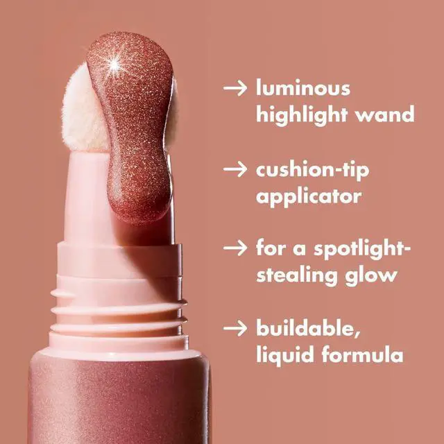 Alt view image 4 of 7 - Halo Glow Highlight Beauty Wand, Liquid Highlighter Wand For Luminous, Glowing Skin, Buildable Formula, Vegan & Cruelty-free,Champagne Campaign