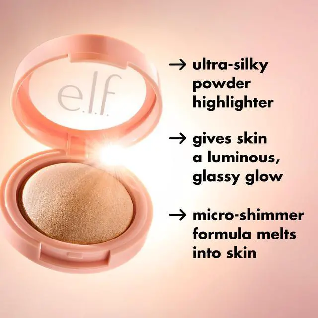 Alt view image 3 of 7 - Halo Glow Silky Powder Highlighter, Long-Lasting Luminous Face Finish, Cake-Resistant With Micro-Shimmer, Vegan & Cruelty-Free, Soft Pearl Era