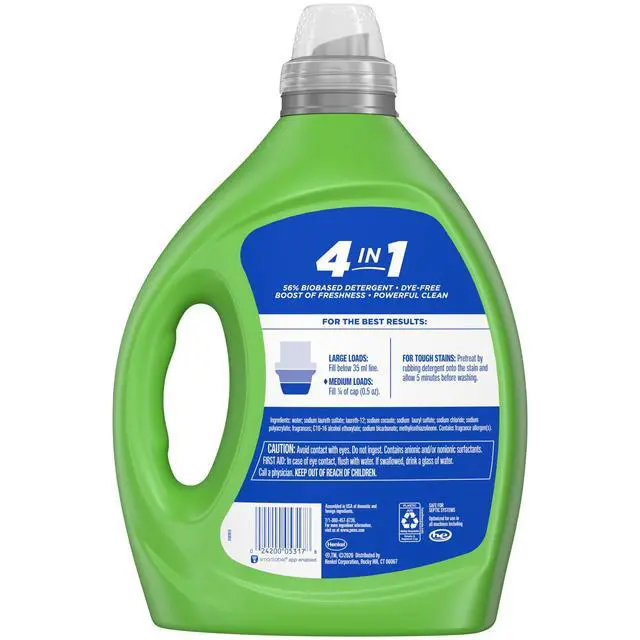 Alt view image 2 of 7 - Natural Elements Fresh Lilies & Linen Liquid Detergent, 82.5 oz, 165 Loads, Ultra-Concentrated, Dye-Free, USDA Certified Biobased Product