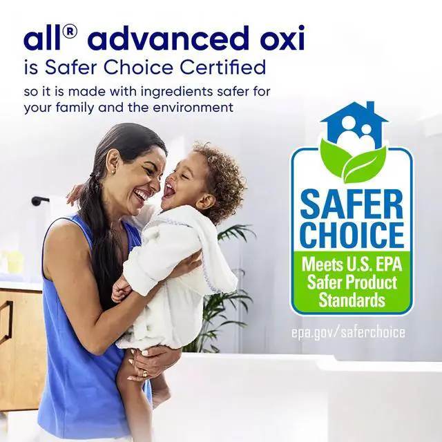 Alt view image 3 of 4 - free clear Advanced OXI Laundry Detergent, 80.1oz, 90 Loads, Stainfighting, Unscented and Hypoallergenic for Sensitive Skin, Concentrated, Dermatologist Tested, HE Safe