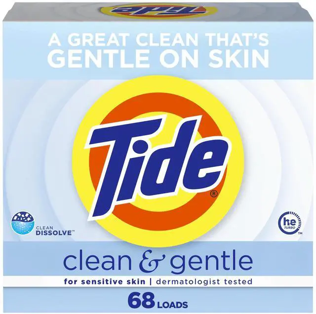 Main image of Clean and Gentle Powder Laundry Detergent, Unscented, 68 Loads, 77 oz