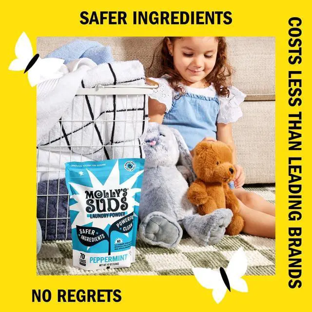 Alt view image 3 of 7 - Original Laundry Detergent Powder | Clean Laundry Detergent Powder for Sensitive Skin | Simple, Effective Ingredients, Stain Fighting | 70 Loads (Peppermint)