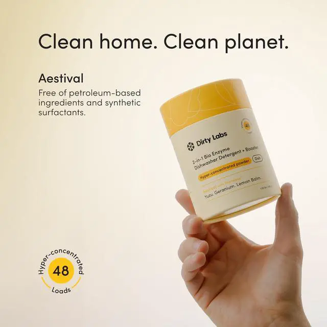 Alt view image 3 of 7 - | Dishwasher Detergent and Booster | Aestival Scent | 48 Loads (1 lb) | Ultra Clean, Spot Free, Quick Wash Optimized | Hyper Concentrated