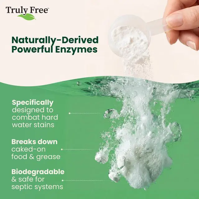 Alt view image 2 of 7 - Dishwasher Detergent Powder | Natural Dish Detergent, Dishwasher Soap | Plastic Free, Plant-Based, Clean, Heavy Duty Hard Water Stain & Grease Remover | Fragrance Free | 12.5 oz (Pack of 1)