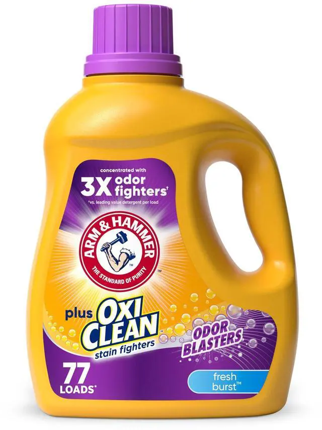 Main image of Plus OxiClean Odor Blasters Fresh Burst, 77 Loads Liquid Laundry Detergent, 100.5 Fl Oz