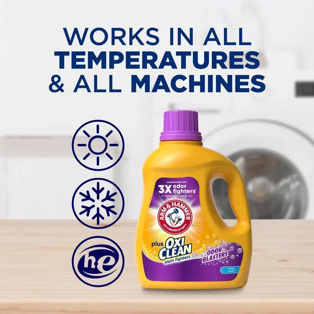 Alt view image 7 of 7 - Plus OxiClean Odor Blasters Fresh Burst, 77 Loads Liquid Laundry Detergent, 100.5 Fl Oz