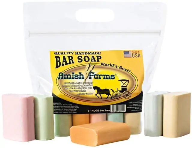 Main image of Natural Bar Soap Variety Pack, Moisturizing Soap Bars - 5 Bars
