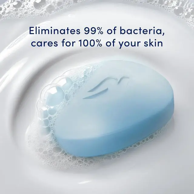 Alt view image 2 of 6 - Antibacterial Care Beauty Bar Soap 6 Count, Moisturizing Cleanser, 3.75 oz I Antibacterial beauty bar with ¼ moisturizing cream that removes 99% of bacteria while protecting skin from dryness