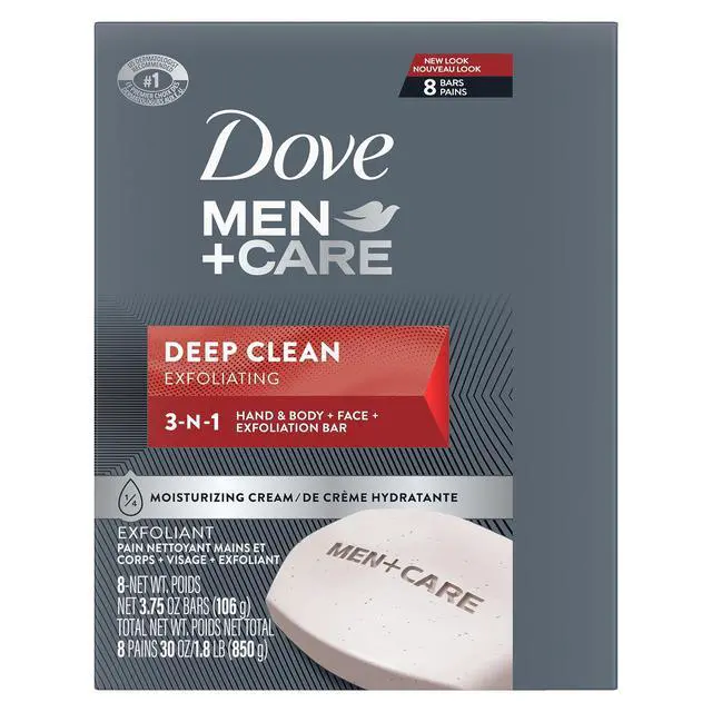 Alt view image 2 of 6 - Men's Bar Soap Deep Clean 8 Bars More Moisturizing Than Bar Soap Effectively Washes Away Bacteria, Nourishes Your Skin 3.75 oz