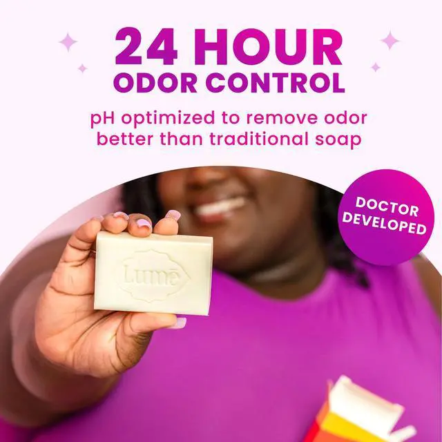Alt view image 3 of 7 - Acidified Body Cleansing Bar - 24 Hour Odor Control - Removes Odor Better than Soap - Moisturizing Formula - Formulated Without SLS and Parabens - OB/GYN Developed - 5 ounce (Lavender Sage)
