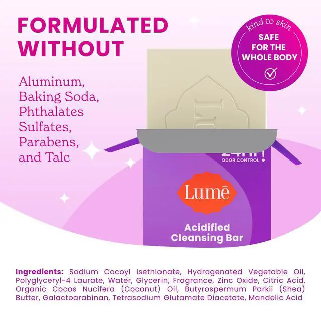 Alt view image 4 of 7 - Acidified Body Cleansing Bar - 24 Hour Odor Control - Removes Odor Better than Soap - Moisturizing Formula - Formulated Without SLS and Parabens - OB/GYN Developed - 5 ounce (Lavender Sage)