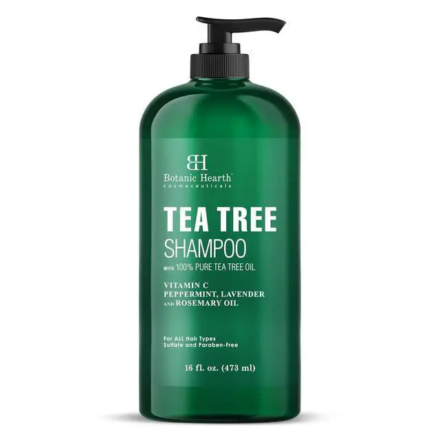 Alt view image 7 of 7 - Tea Tree Shampoo, Vitamin C, Peppermint, Lavender and Rosemary Oil, Fights Dandruff and Dry Scalp, 16 fl oz