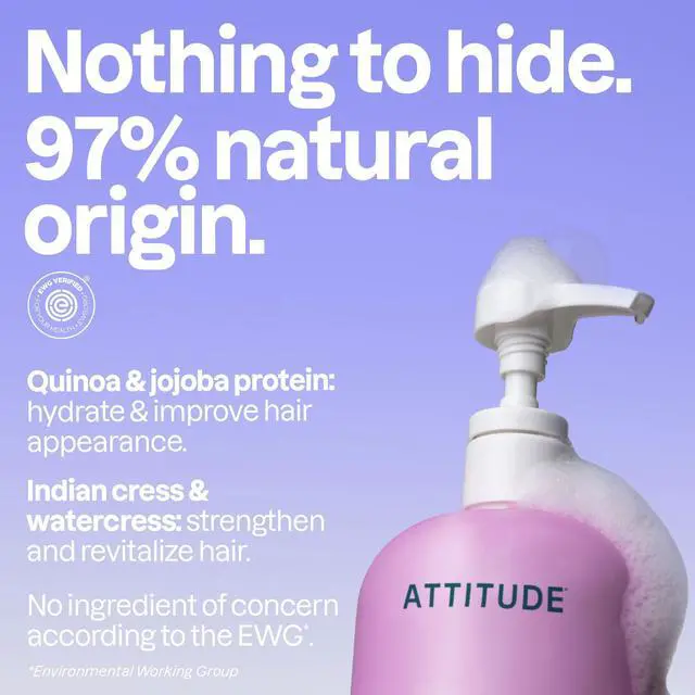 Alt view image 3 of 7 - Moisture Rich Hair Shampoo, EWG Verified, For Dry and Damaged Hair, Naturally Derived Ingredients, Vegan and Plant Based, Quinoa and Jojoba, 32 Fl Oz