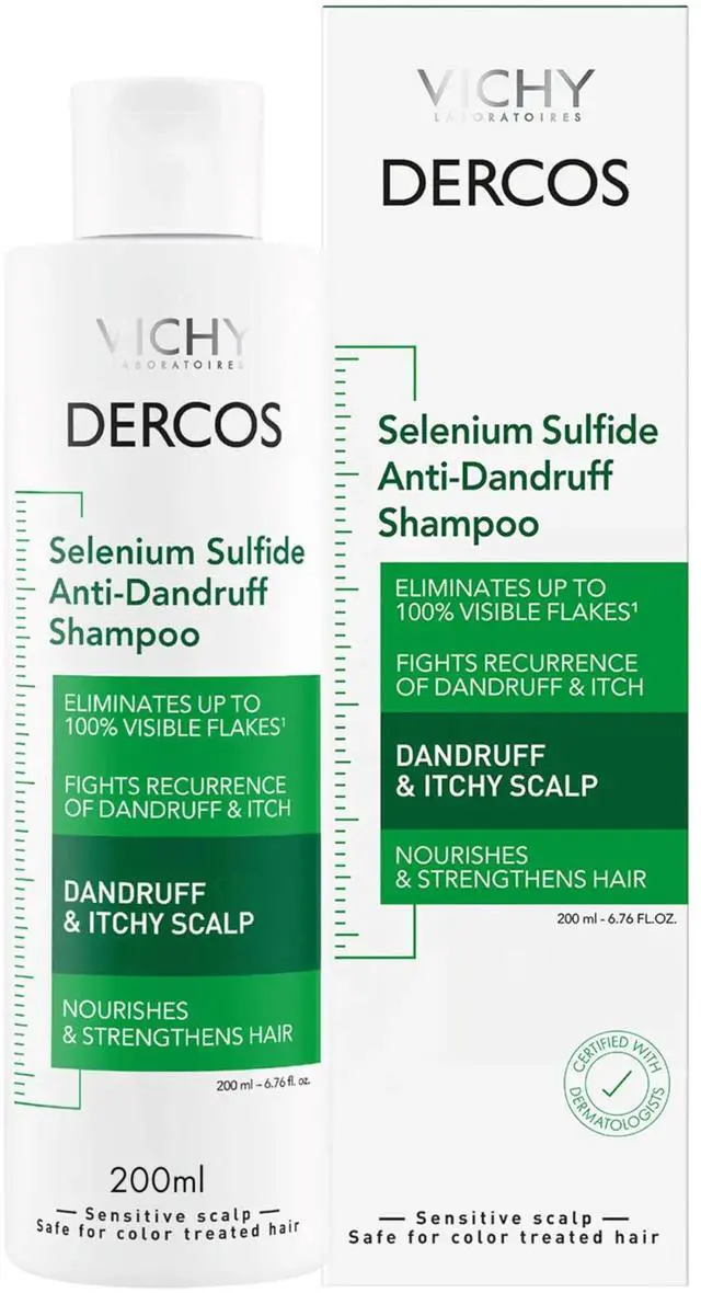 Main image of Dercos Dandruff Shampoo, Antifungal Itchy Scalp Treatment, 6.76oz