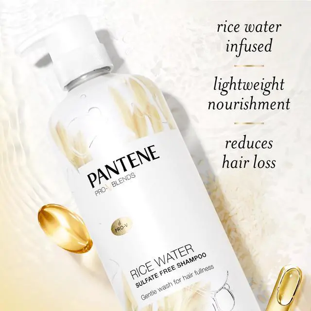 Alt view image 5 of 7 - Sulfate Free Shampoo with Rice Water, Protects Natural Hair Growth, Volumizing, for Women, Nutrient Infused with Vitamin B5, Safe for Color Treated Hair, Pro-V Blends, 30.0 oz