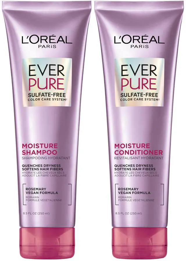 Main image of EverPure Moisture Shampoo and Conditioner Set, Sulfate-Free Hair Care for Dry or Color-Treated Hair with Rosemary Botanicals, 17 Fl Oz Set