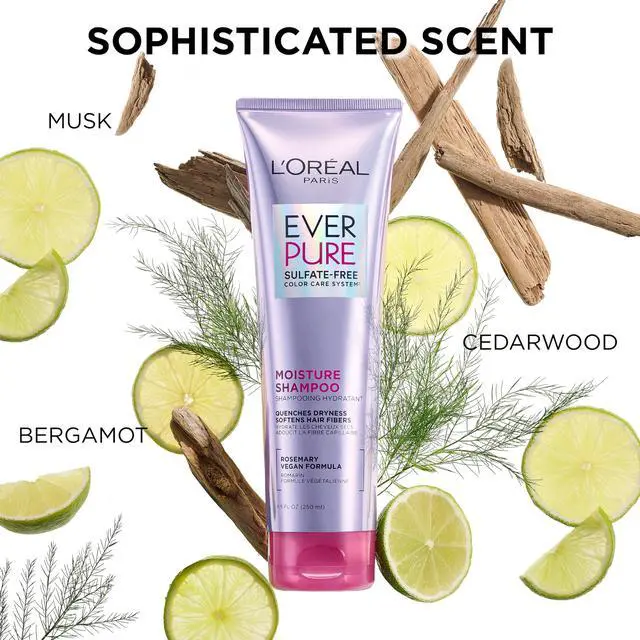 Alt view image 5 of 7 - EverPure Moisture Shampoo and Conditioner Set, Sulfate-Free Hair Care for Dry or Color-Treated Hair with Rosemary Botanicals, 17 Fl Oz Set