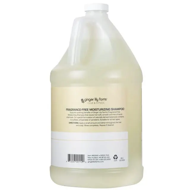 Alt view image 2 of 7 - Club & Fitness Moisturizing Shampoo for All Hair Types, 100% Vegan & Cruelty-Free, Fragrance Free, 1 Gallon (128 fl oz) Refill