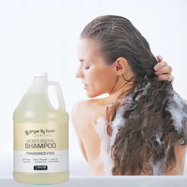 Alt view image 6 of 7 - Club & Fitness Moisturizing Shampoo for All Hair Types, 100% Vegan & Cruelty-Free, Fragrance Free, 1 Gallon (128 fl oz) Refill