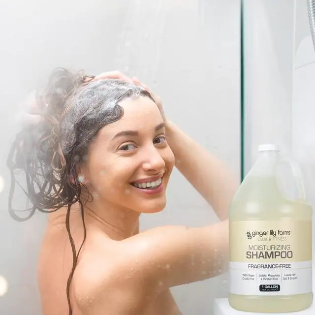 Alt view image 7 of 7 - Club & Fitness Moisturizing Shampoo for All Hair Types, 100% Vegan & Cruelty-Free, Fragrance Free, 1 Gallon (128 fl oz) Refill