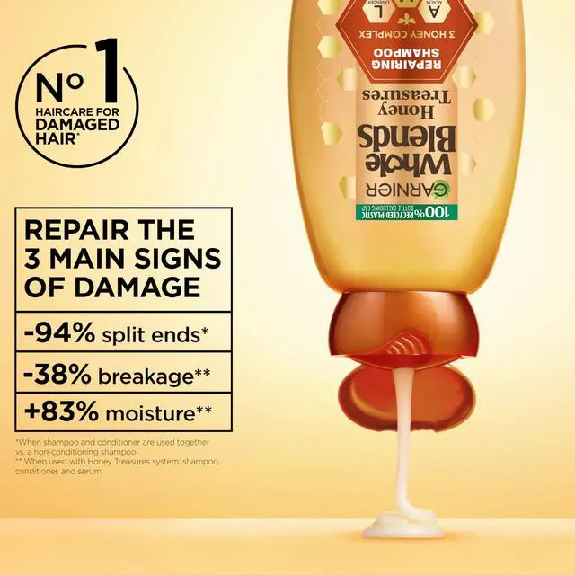 Alt view image 3 of 7 - Whole Blends Honey Treasures Repairing Shampoo, for Dry, Damaged Hair, 22 Fl Oz, 2 Count (Packaging May Vary)