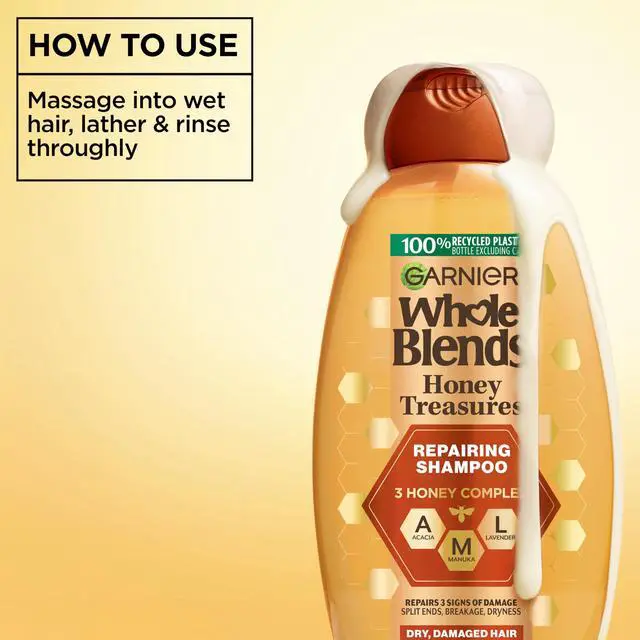 Alt view image 6 of 7 - Whole Blends Honey Treasures Repairing Shampoo, for Dry, Damaged Hair, 22 Fl Oz, 2 Count (Packaging May Vary)