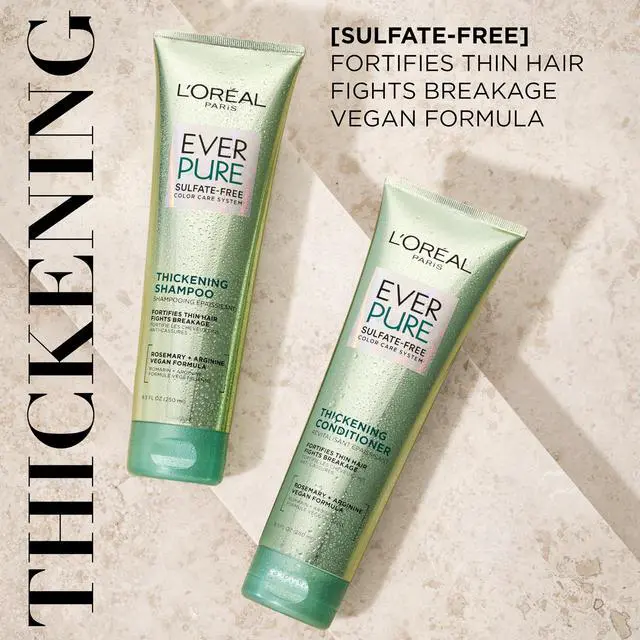 Alt view image 2 of 7 - Thickening Sulfate Free Shampoo, Thickens + Strengthens Thin, Fragile Hair, Hair Care with Rosemary Leaf, EverPure, 8.5 Fl Oz (Packaging May Vary)