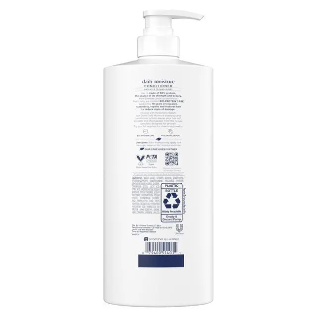 Alt view image 2 of 7 - Conditioner Daily Moisture for Dry Hair with Bio-Protein Care Technology and Hyaluronic Serum 28 Fl Oz