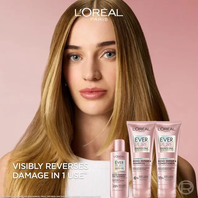 Alt view image 2 of 7 - Sulfate Free Bond Repair+ Conditioner, Hair Conditioner with Bond + Amino Acid Complex, Strengthens and Repairs Damaged or Color Treated Hair, EverPure, 6.8 Fl Oz (Packaging May Vary)
