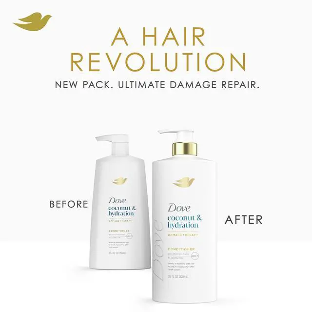 Alt view image 4 of 7 - Conditioner Coconut & Hydration for Dry Hair with Bio-Protein Care Technology and Coconut Oil 28 Fl Oz