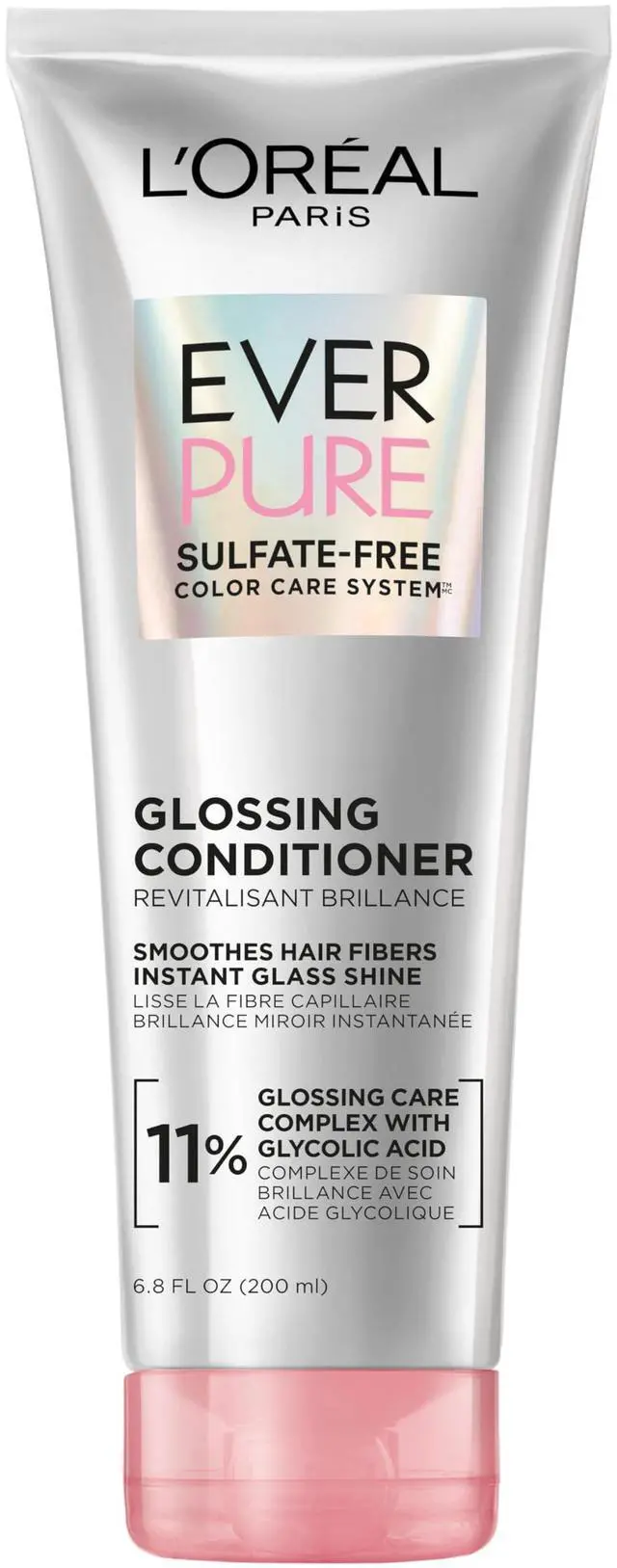 Main image of Sulfate Free Glossing Conditioner with Glycolic Acid, Provides Intense Glass Hair Shine, Smoothness & Soft Feel, Suitable for Dull, Dry, and Color-Treated Hair, EverPure, 6.8 Fl Oz