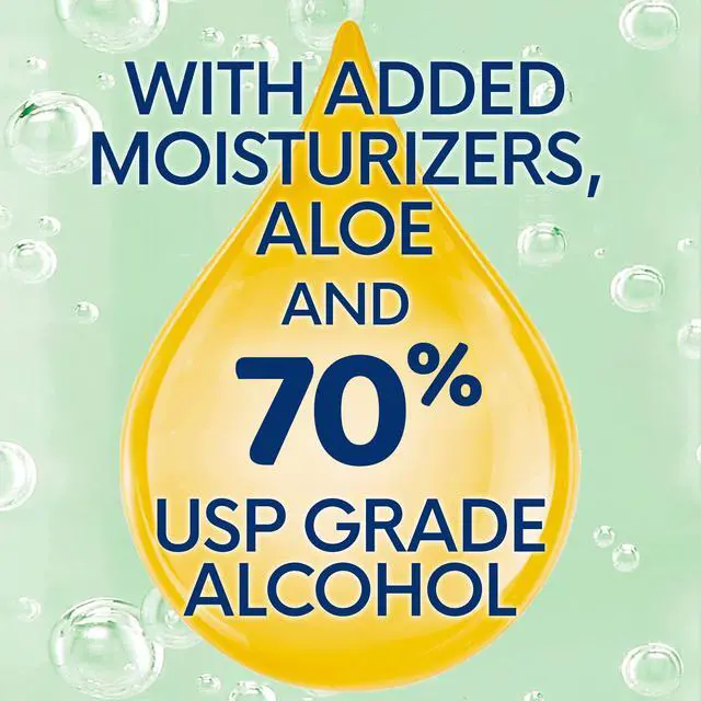 Alt view image 5 of 7 - Advanced Hand Sanitizer with Aloe and Vitamin E, 1 Liter, Less Drying Moisturizing Gel, No Rinse Formula, Pump Bottle (Pack of 2)