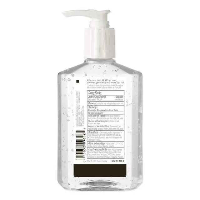 Alt view image 2 of 7 - 965212EA Advanced Instant Hand Sanitizer, 8oz Pump Bottle