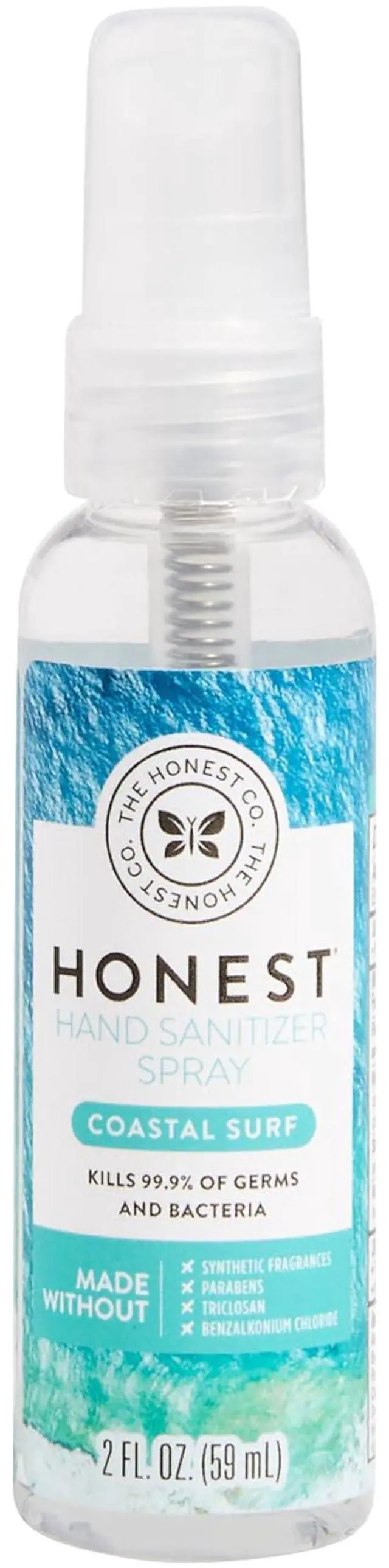 Main image of Plant-Based Hand Sanitizer Spray Kills 99.9% of Germs Hypoallergenic, Quick-drying and Moisturizing, Coastal Surf 2 fl oz