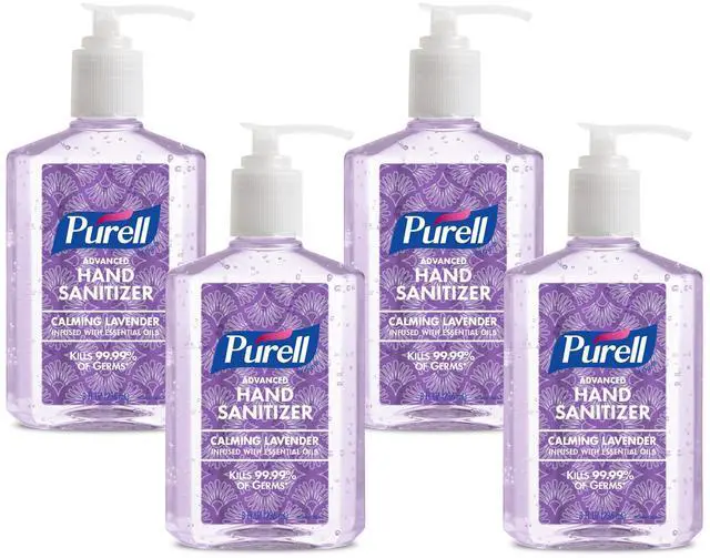 Main image of Hand Sanitizer Design Series Lavender 4ct x 8 fl oz - 3915-06-ECDECO