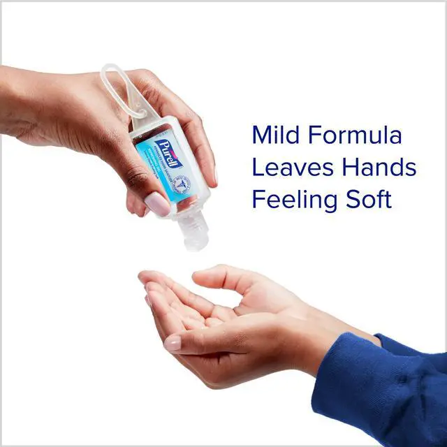 Alt view image 4 of 7 - Advanced Hand Sanitizer Variety Pack, Naturals and Refreshing Gel, 1 Fl Oz Travel Size Flip-Cap Bottle with Jelly Wrap Carrier (Pack of 8) - 3900-09-ECSC