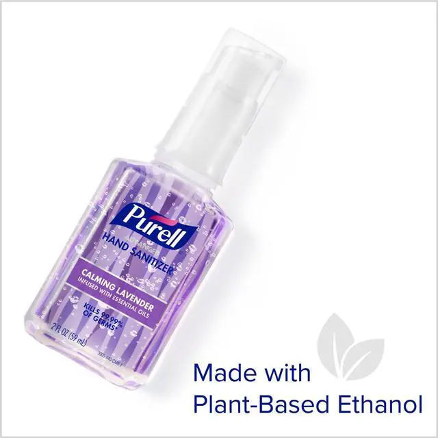Alt view image 5 of 7 - Advanced Hand Sanitizer Gel Infused with Essential Oils, Calming Lavender, 2 fl oz Travel-Size Pump Bottle (Pack of 6), 3905-04-EC