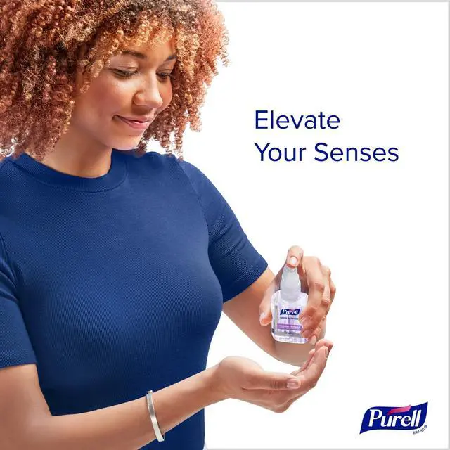 Alt view image 2 of 7 - Advanced Hand Sanitizer Gel Infused with Essential Oils, Calming Lavender, 2 fl oz Travel-Size Pump Bottle (Pack of 6), 3905-04-EC
