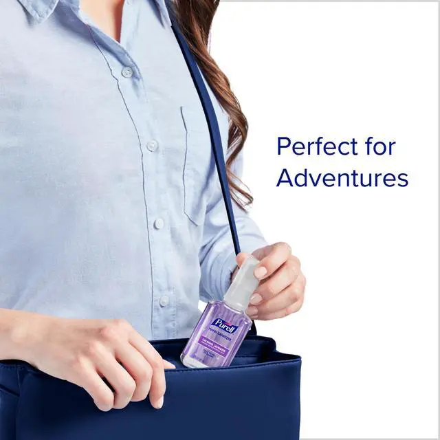 Alt view image 6 of 7 - Advanced Hand Sanitizer Gel Infused with Essential Oils, Calming Lavender, 2 fl oz Travel-Size Pump Bottle (Pack of 6), 3905-04-EC