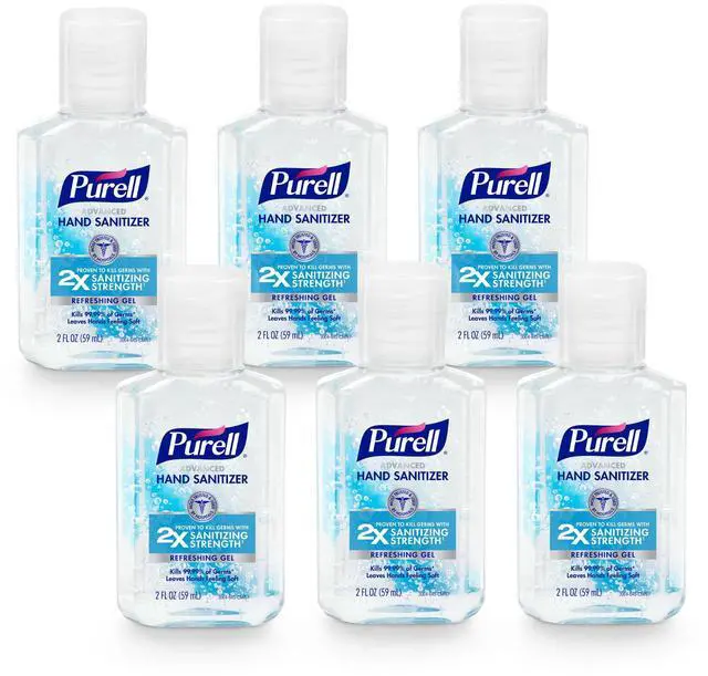 Main image of Hand Sanitizer Gel Travel Size Bottle, 6ct x 2fl oz - 3155-04-EC
