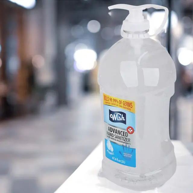 Alt view image 3 of 7 - Hand Sanitizer Vitamin E with Pump and Carry Handle clear 67.6 Fl Oz