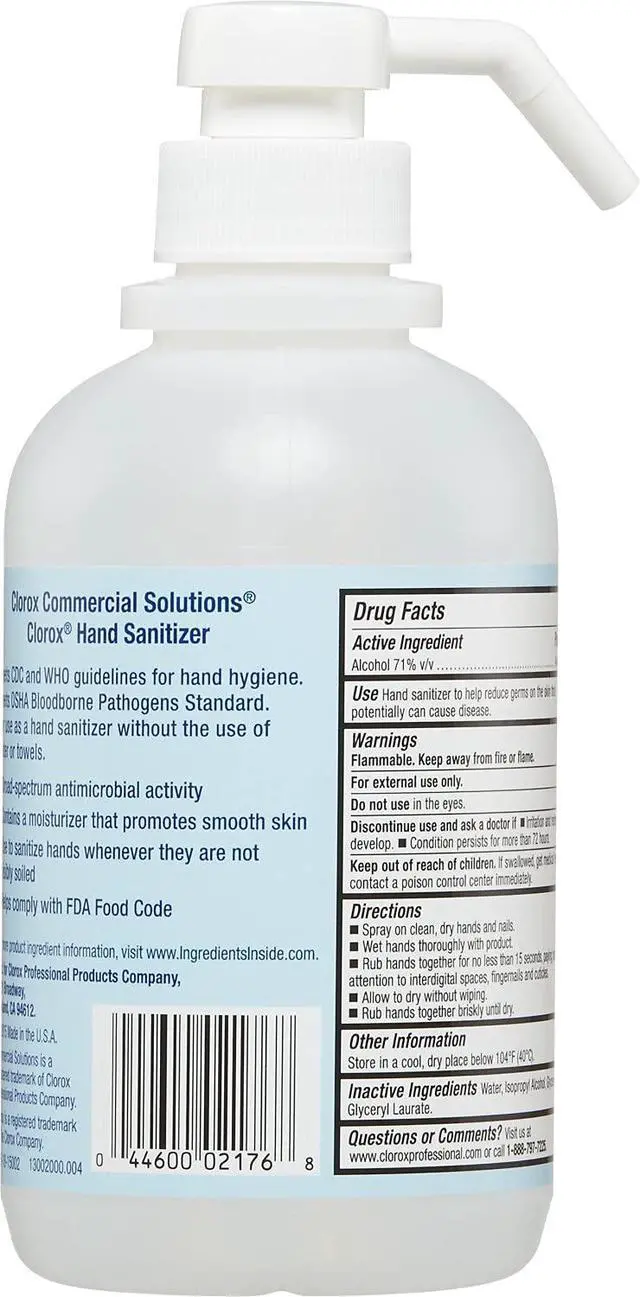 Alt view image 2 of 5 - Commercial Solutions Hand Gel Sanitizer with Pump, 16.9 Fl Oz, Aloe Vera and Vitamin E, Kills 99.999% of Germs, Bleach-Free, Non-Sticky, For Commercial and Professional Use