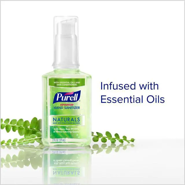 Alt view image 4 of 7 - Advanced Hand Sanitizer Naturals with Plant Based Alcohol, Citrus Scent, 2 Fl Oz Travel Size Pump Bottle (Pack of 6)- 9623-04-EC