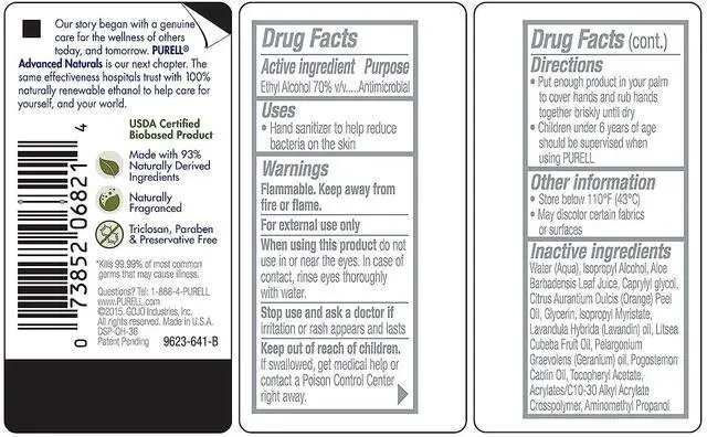 Alt view image 7 of 7 - Advanced Hand Sanitizer Naturals with Plant Based Alcohol, Citrus Scent, 2 Fl Oz Travel Size Pump Bottle (Pack of 6)- 9623-04-EC