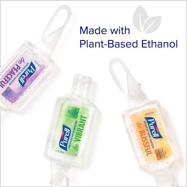 Alt view image 5 of 7 - Advanced Hand Sanitizer Gel Infused with Essential Oils, Scented Variety Pack, 1 fl oz Travel Size Flip Cap Bottles with JELLY WRAP Carrier (Pack of 8), 3900-09-ECME17