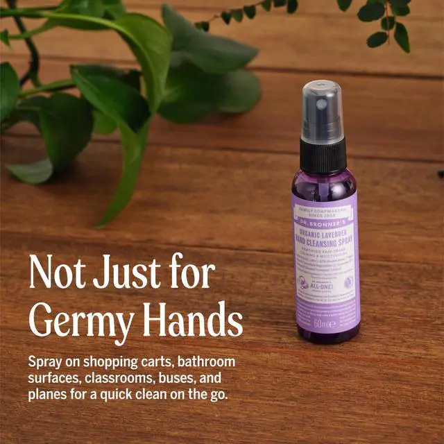 Alt view image 6 of 7 - Organic Hand Sanitizer Spray (Lavender, 2 Ounce, 2-Pack) - Simple and Effective Formula, Cleanses & Sanitizes, No Harsh Chemicals, Moisturizes and Cleans Hands